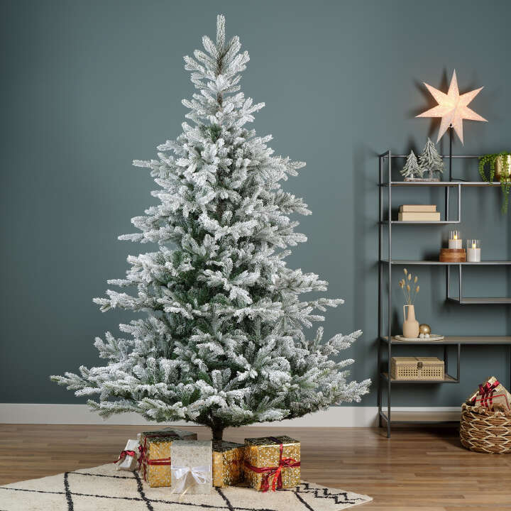 EVERLANDS Künstlicher Weihnachtsbaum Beschneite Grandis Tanne